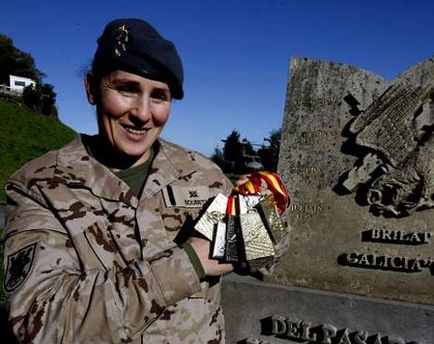 Sonia Boubeta posa con algunas de sus m�ltiples medallas.