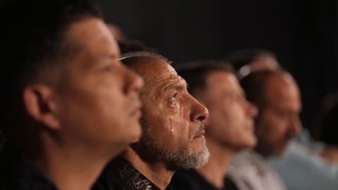 Emoci�n de los internos que siguieron las palabras del papa en Brians 1 esta ma�ana