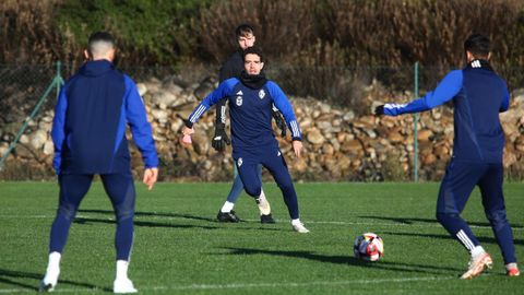 Ral Dacosta, en una sesin de entrenamiento en Ponferrada