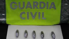 Imagen de archivo de bellotas de hach�s intervenidas por la Guardia Civil en una operaci�n en Galicia 
