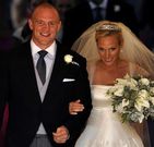 Zara y Tindall en su boda.