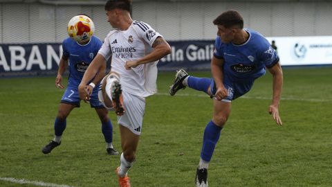 David Muoz, en el Ourense CF - Real Madrid Castilla (1-3)