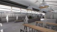 Un corredor tur�stico y espacio gastron�mico. Se instalar�n elementos divisorios en el centro que separar�n los corredores de consumo -en torno a las bancadas de los puestos- y un pasillo tur�stico en medio, de lado a lado. El puesto de degustaci�n se situar� a la entrada, desde la plaza.