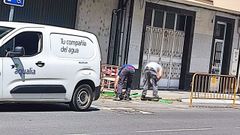Preparativos para el inicio de las obras en la calle Escultor Francisco Moure