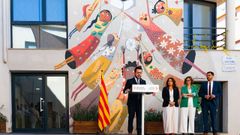 El presidente de la Generalitat, Pere Aragons, hace una declaracin institucional con motivo del sexto aniversario del 1-O, este domingo en Fonollosa (Barcelona).