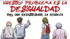 Desigualdad, redistribuir riqueza