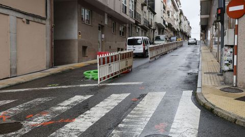 Obras en la calle Alejandro Pedrosa.
