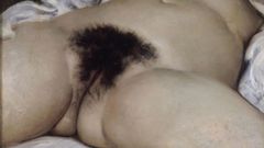 La obra retirada, �El origen del mundo�, que se expone en el Museo de Orsay, en Par�s