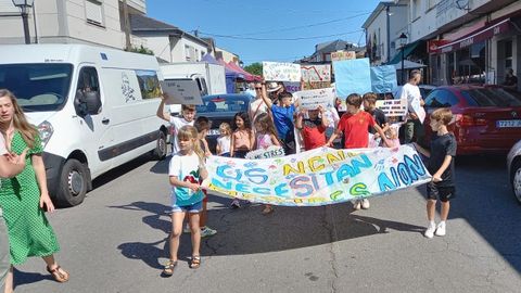 Un aspecto de la manifestacin que tuvo lugar en A Pobra do Brolln