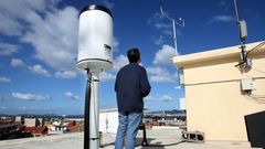 Estacin meteorolgica de Meteogalicia instalada en el Instituto de Investigaciones Marinas de Bouzas en el 2008