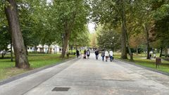 Parque San Francisco, en Oviedo, durante el d�a de San Mateo