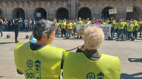 La manifestación terminó delante del Concello