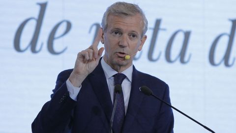 El presidente de la Xunta, durante su intervencin en el Museo Santiago Rey Fernndez-Latorre.