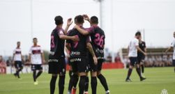 Celebraci�n gol del Sporting