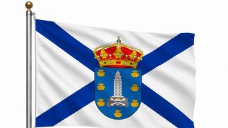 Recreaci�n de la bandera que propone el Ayuntamiento como ense�a de la ciudad a partir de la que represent� a la provincia mar�tima entre 1845 y 1891