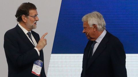 Encuentro del ao pasado entre los expresidentes Mariano Rajoy y Felipe Gonzlez