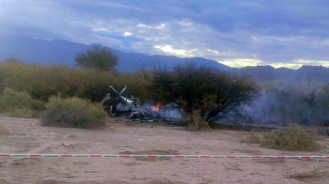 Diez personas, dos argentinas y ocho franceses, murieron al chocar dos helicópteros en la norteña provincia argentina de La Rioja