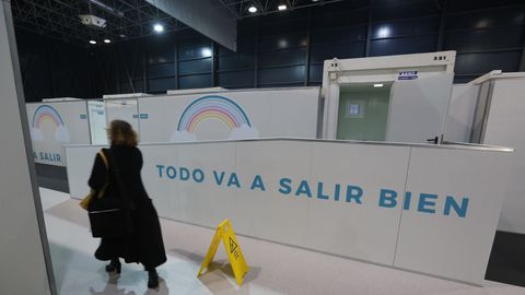 el hospital provisional H144 que se ha montado en el recinto ferial gijon�s 'Luis Adaro',