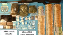 Droga y material incautado