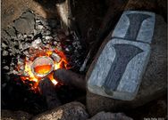 Un momento de la reconstrucci�n de un proceso metal�rgico.