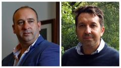 A la izquierda, �ngel Leis, candidato a la reelecci�n en la alcald�a de Negreira, y su contrincante Rub�n Su�rez