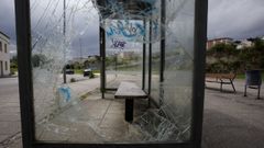 Marquesina en mal estado en As G�ndaras