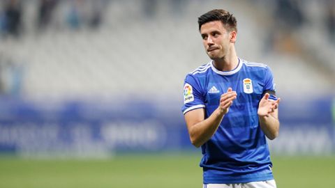 Javi Muoz celebra la victoria ante el Alcorcn