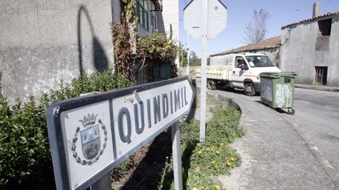 Inicio de la carretera que sale de Palas de Rei hacia Quindimil