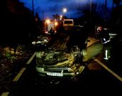 El coche volcado solo ten�a un ocupante.