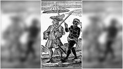 El pirata Every, recreado en un grabado de 1725