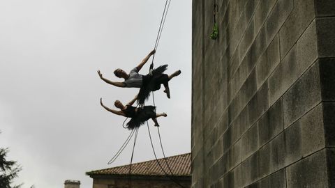 Ensayos este jueves para el espectculo de danza vertical