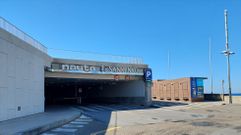 Entrada al p�rking de Nauta Sanxenxo