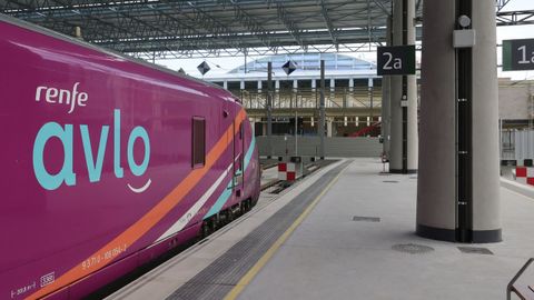 Tramo final de las v�as en su llegada a la nueva estaci�n intermodal de A Coru�a