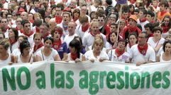 Manifestaci�n contra las agresiones en sanfermines celebrada esta misma semana