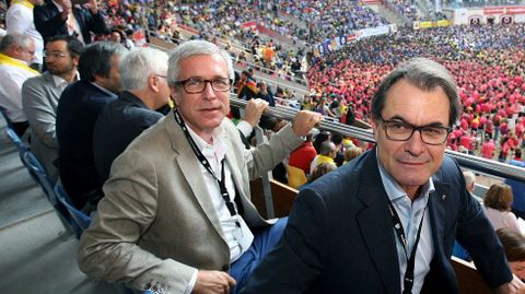 El alcalde de Tarragona, junto a Artur Mas, en el 2014