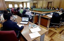 Pleno municipal celebrado ayer en Monforte, el tercero en lo que va de mes.