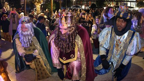 Cabalgata de Reyes Magos en Ribeira.