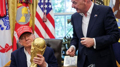 Donald Trump y Gianni Infantino en la Casa Blanca.