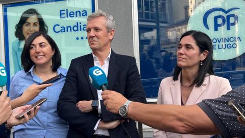 Elena Candia, Alfonso Rueda y Paula Prado