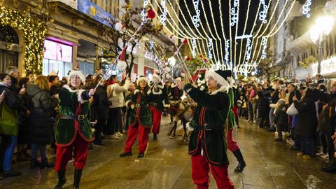 Desfile de de Pap� Noel por el centro de Ourense