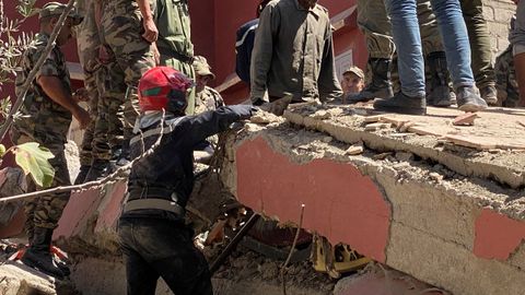 Dispositivo de rescate en Amizmiz