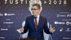El ministro de Justicia, F�lix Bola�os, este viernes en la clausura del congreso Dataf�rum, en A Coru�a.