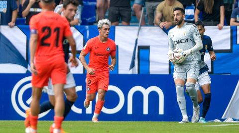 Tomeu Nadal, durante el Oviedo-Andorra