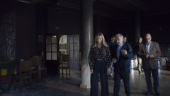 La conselleira de Poltica Social, Fabiola Garca, en la visita al futuro centro especfico de menores migrantes tras ser atacado con ccteles molotov.
