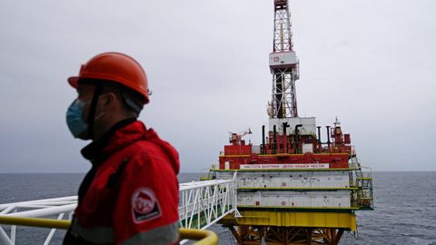 Plataforma de Lukoil en el mar B�ltico.