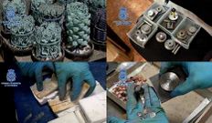 Fotos del material incautado a la banda cedidas por la Polic�a Nacional.
