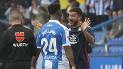 Bouldini festeja su gol con Pablo Martnez