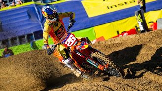 Jorge Prado, durante uno de los playoffs del AMA SuperMotocross.