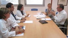 Reunin de Jos Ramn Riera con la gerencia del rea sanitaria I del hospital de Jarrio 