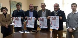 Carmelo Paniagua estuvo acompa�ado por Evencio Ferrero, Marcos Trigo y directivos de Lubi�ns. 